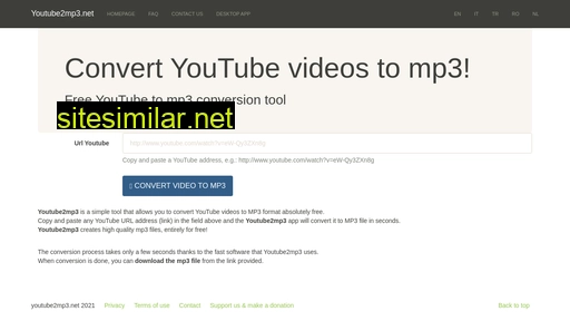 youtube2mp3.net alternative sites