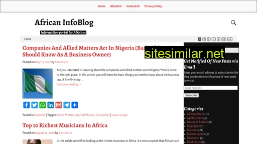 africaninfoblog.com.ng alternative sites