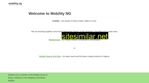 mobility.ng alternative sites