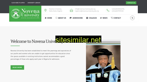 novenauniversity.edu.ng alternative sites