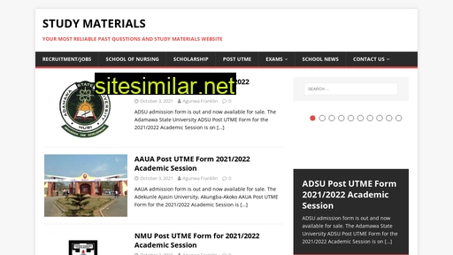 studymaterials.com.ng alternative sites