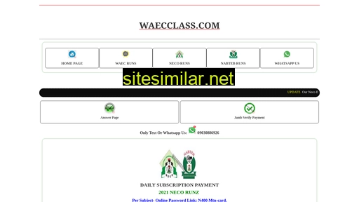 waecclass.com.ng alternative sites