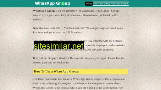 Whatsappgroup similar sites