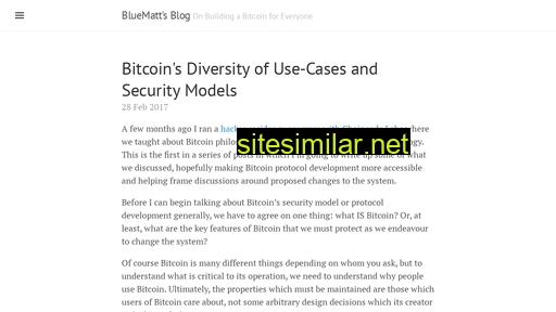 bluematt.bitcoin.ninja alternative sites