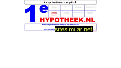 1ehypotheek.nl alternative sites