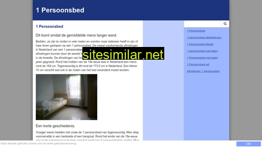 1persoonsbed similar sites