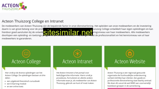 acteonthuiszorgcollege.nl alternative sites