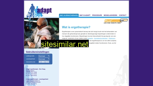 adaptergotherapie.nl alternative sites
