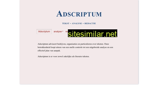 adscriptum.nl alternative sites