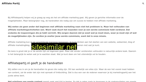 affiliatepartij.nl alternative sites