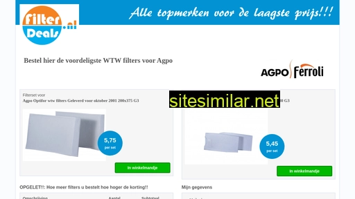 agpofiltershop.nl alternative sites