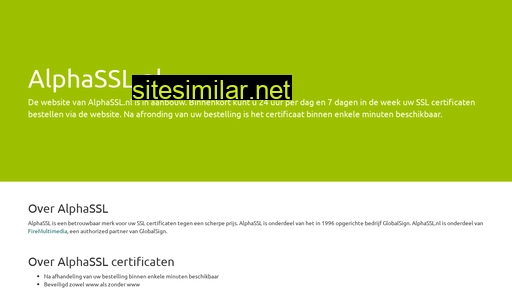 alphassl.nl alternative sites