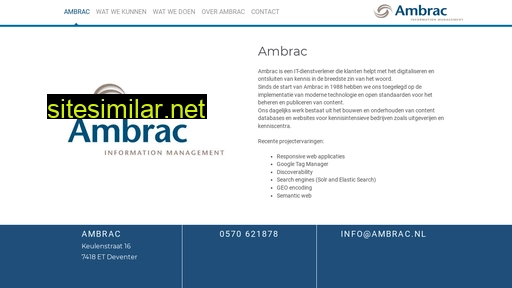 ambrac.nl alternative sites