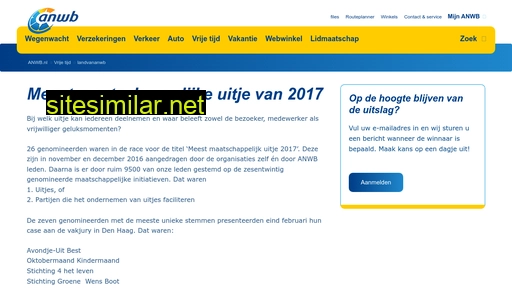 anwbmaatschappelijkuitje.nl alternative sites