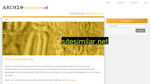 archeovacatures.nl alternative sites