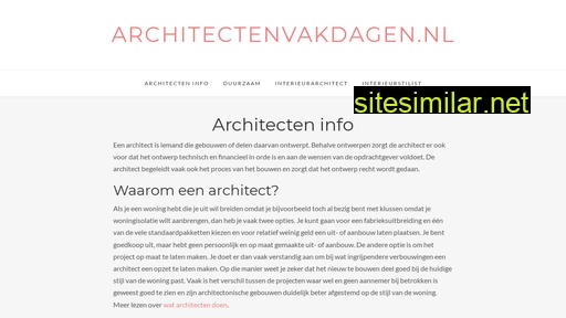 architectenvakdagen.nl alternative sites