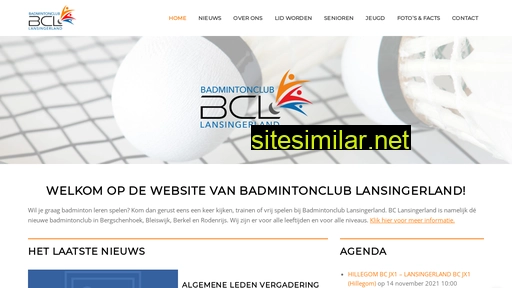 badmintonclublansingerland.nl alternative sites