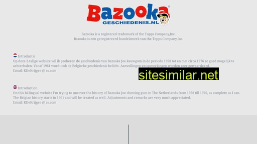Bazookajoegeschiedenis similar sites