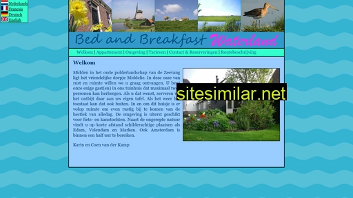 bedandbreakfastwaterland.nl alternative sites