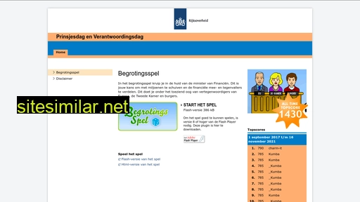 begrotingsspel.nl alternative sites