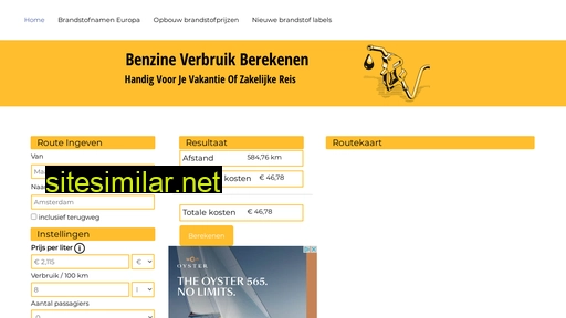 benzine-berekenen.nl alternative sites