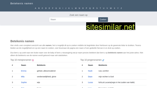 betekenisnamen.nl alternative sites