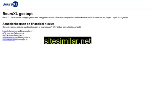 beursxl.nl alternative sites