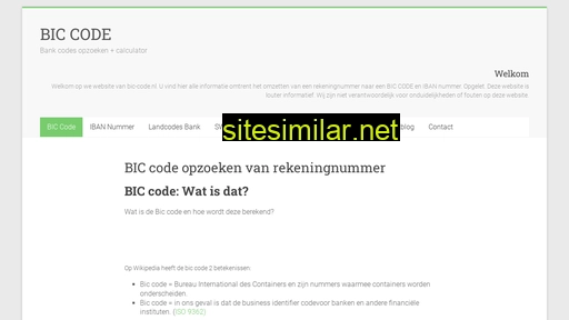 Bic-code similar sites