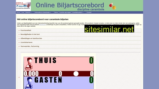 biljartscorebord.nl alternative sites