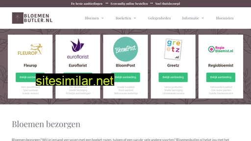 bloemenbutler.nl alternative sites