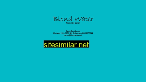 blondwater.nl alternative sites