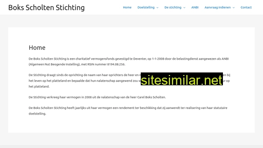 boksscholtenstichting.nl alternative sites