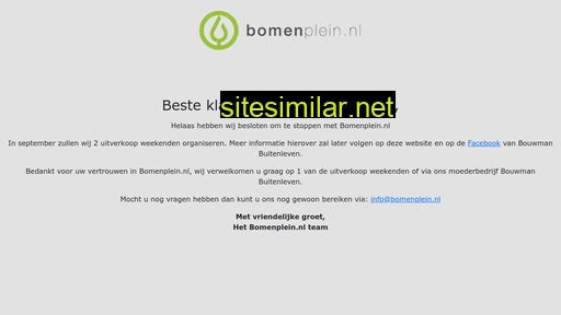 bomenplein.nl alternative sites