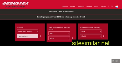 boonstraautoparts.nl alternative sites