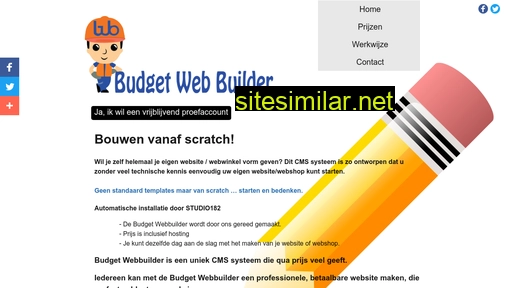 budgetwebbuilder.nl alternative sites
