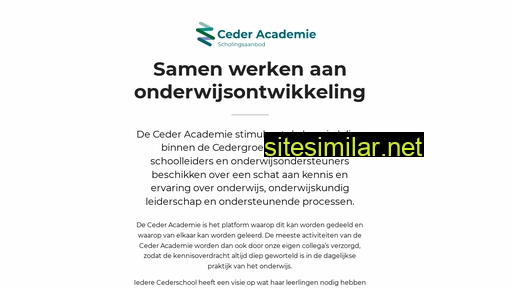 cederacademie.nl alternative sites