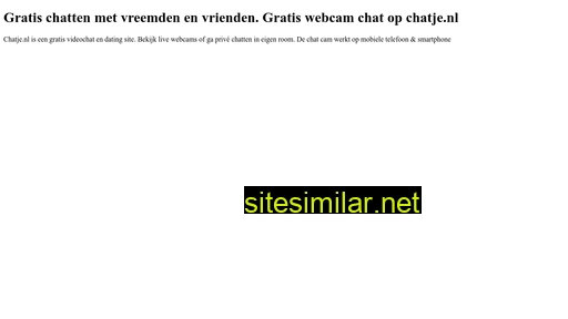 chatje.nl alternative sites