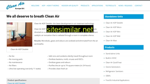 cleanairequipment.nl alternative sites