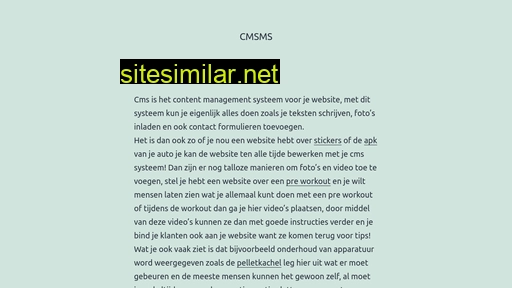 cmsms.nl alternative sites
