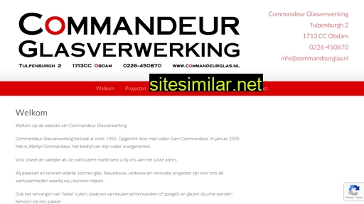 commandeurglas.nl alternative sites