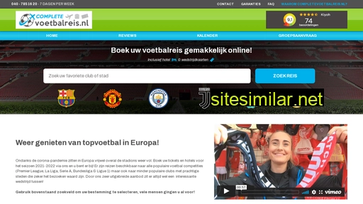 completevoetbalreis.nl alternative sites