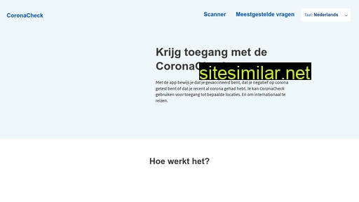 coronacheck.nl alternative sites