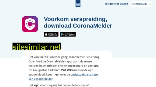 coronamelder.nl alternative sites