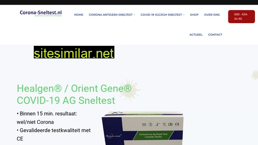 corona-sneltest.nl alternative sites
