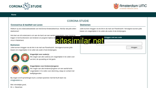 corona-studie.nl alternative sites