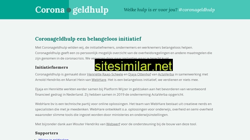 coronageldhulp.nl alternative sites