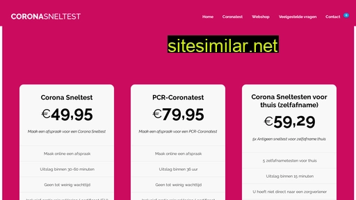 coronasneltest.nl alternative sites
