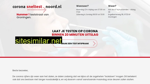 coronasneltestnoord.nl alternative sites