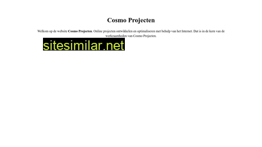 cosmoprojecten.nl alternative sites