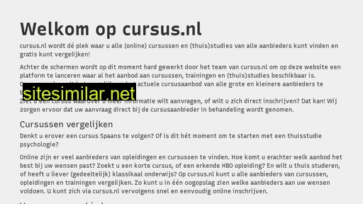 cursus.nl alternative sites